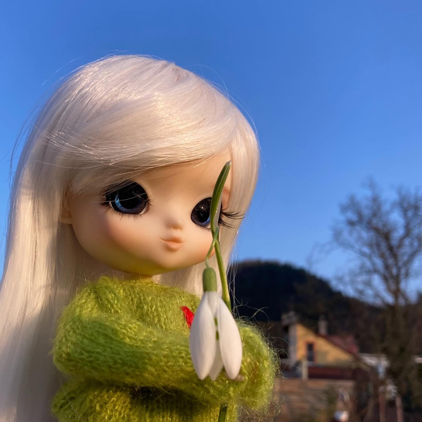 Handmade art doll Blanche